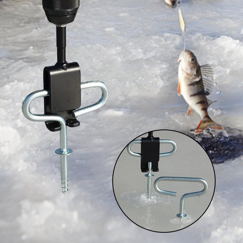 EDOBLUE Ice Anchor Tool - Ice Anchor Drill Adapter Igloo Anchor for Ice Insert Sewing - Ice Shed Anchor for Ice Fishing Tents, Suitable for Ice Fishing Enthusiasts - Image 3